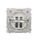 SIMON BASIC Double loudspeaker socket with description field white