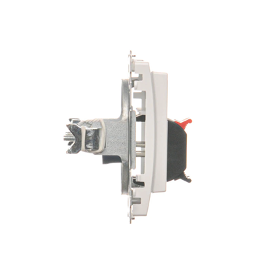 SIMON BASIC Double loudspeaker socket with description field white