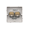 SIMON BASIC Double RJ11 telephone socket (module) screw-mounted silver matt