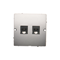SIMON BASIC Double RJ11 telephone socket (module) screw-mounted silver matt