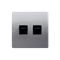 SIMON BASIC Double RJ12 telephone socket (module) screw mounting matt silver