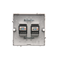 SIMON BASIC Double RJ12 telephone socket (module) screw mounting matt silver