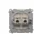 SIMON BASIC Double shielded computer socket RJ45 category 6 with anti-dust cover (module) chocolate matt metallized