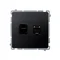 SIMON BASIC Double shielded computer socket RJ45 category 6 with anti-dust cover (module) graphite matt metallised