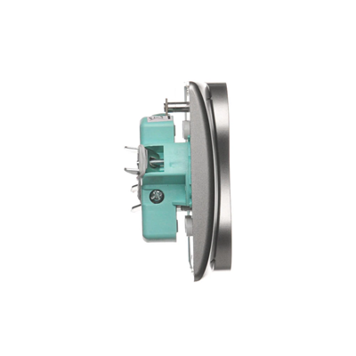 SIMON BASIC Double socket outlet with earthing and phase invariance function 16A 230V complete satin