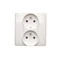 SIMON BASIC Double socket outlet with earthing and phase invariance white 16A