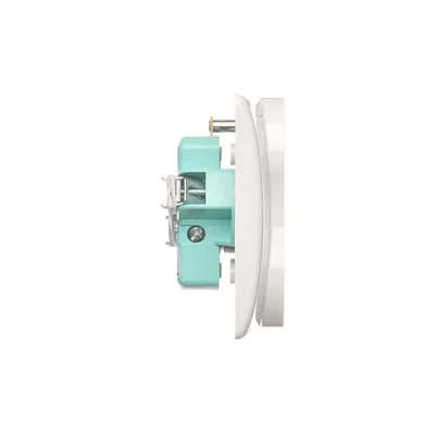 SIMON BASIC Double socket outlet with earthing and phase invariance white 16A