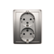 SIMON BASIC Double socket outlet with earthing Schuko with shutters for current paths satin