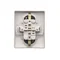 SIMON BASIC Double socket outlet with earthing Schuko with shutters for current paths stainless steel