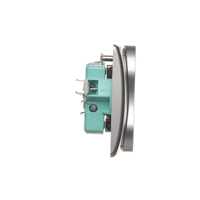 SIMON BASIC Double socket-outlet with earthing with shutters with phase invariance function 16A 230V complete silver matt