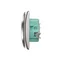 SIMON BASIC Double socket outlet with grounding complete 16A 230V screw terminals silver matt