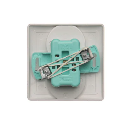 SIMON BASIC Double socket outlet with grounding complete 16A 230V screw terminals silver matt