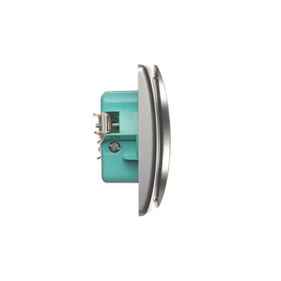 SIMON BASIC Double socket without earthing complete 16A 230V silver matt