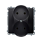 SIMON BASIC Double socket without grounding (module) 16A 230V matt graphite