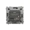 SIMON BASIC Double USB charger graphite matt metallic
