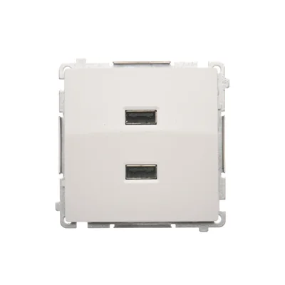 SIMON BASIC Double USB charger white