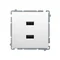 SIMON BASIC Double USB charger white