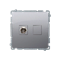 SIMON BASIC "F" type single antenna socket (module) silver mat