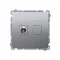 SIMON BASIC "F" type single antenna socket (module) silver mat