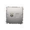 SIMON BASIC "F" type single antenna socket (module) silver mat