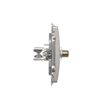 SIMON BASIC "F" type single antenna socket (module) silver mat