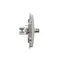 SIMON BASIC "F" type single antenna socket (module) silver mat