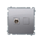 SIMON BASIC "F" type single antenna socket (module) silver mat