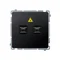 SIMON BASIC Fiber optic / optical double socket SC/APC matte graphite