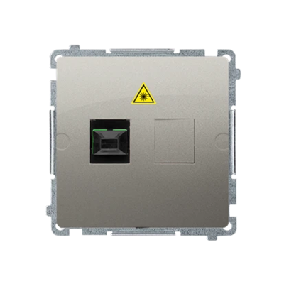 SIMON BASIC Fiber optic / optical single SC/APC satin socket
