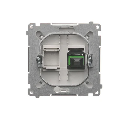 SIMON BASIC Fiber optic / optical single SC/APC satin socket