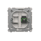 SIMON BASIC Fiber optic / optical single socket SC/APC silver mat