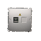 SIMON BASIC Fiber optic / optical single socket SC/APC silver mat