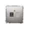 SIMON BASIC Fiber optic / optical single socket SC/APC silver mat