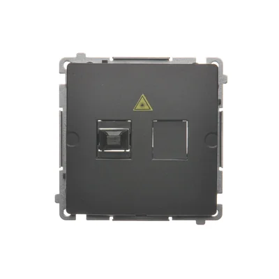 SIMON BASIC Fiber / optical single socket SC/APC matte graphite
