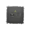 SIMON BASIC Fiber / optical single socket SC/APC matte graphite