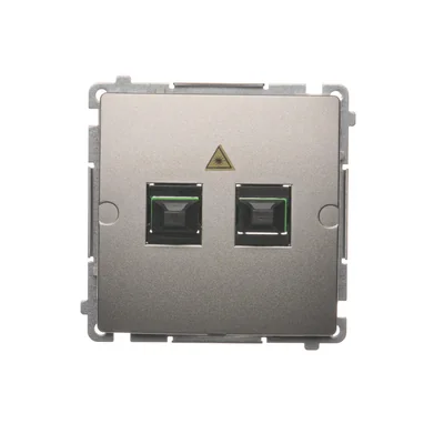 SIMON BASIC Fiber optic/optical double SC/APC satin socket