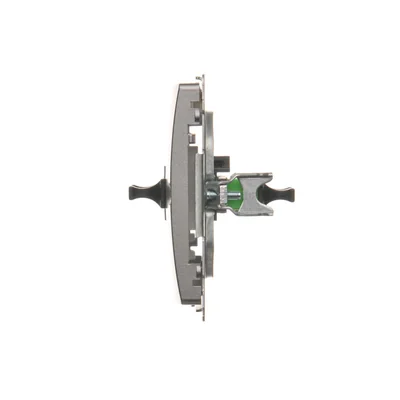 SIMON BASIC Fiber optic/optical double SC/APC socket inox steel