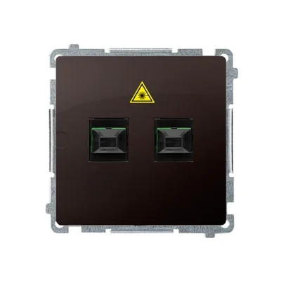 SIMON BASIC Fiber optic/optical double socket SC/APC chocolate