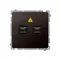 SIMON BASIC Fiber optic/optical double socket SC/APC chocolate