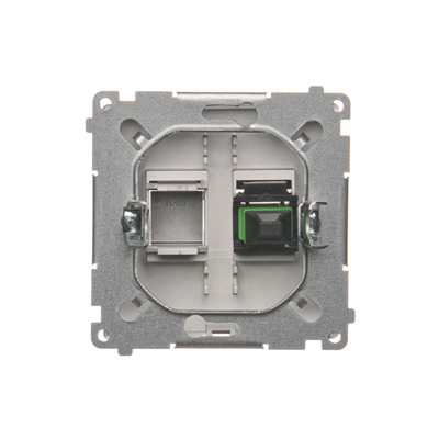 SIMON BASIC Fiber optic/optical single SC/APC socket inox steel