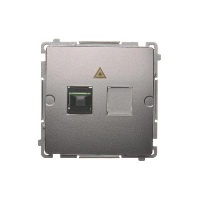 SIMON BASIC Fiber optic/optical single SC/APC socket inox steel