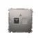 SIMON BASIC Fiber optic/optical single SC/APC socket inox steel
