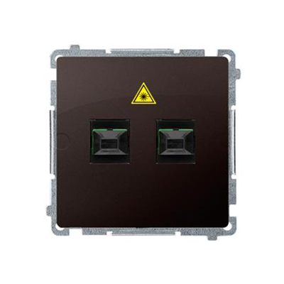SIMON BASIC Fibra óptica/óptica doble toma SC/APC chocolate