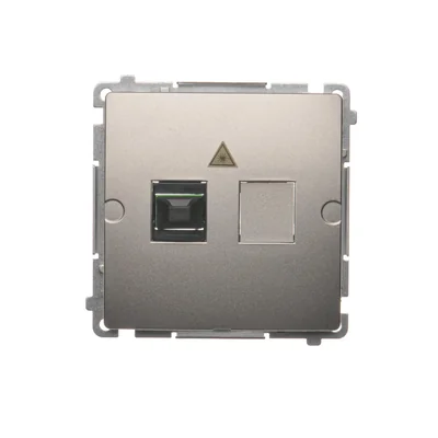 SIMON BASIC Fibra óptica/óptica toma única SC/APC satinada