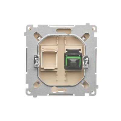 SIMON BASIC Fibre / prise optique simple SC/APC beige