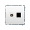 SIMON BASIC Gniazdo antenowe typu "F" + komputerowe RJ45 kategorii 6 (moduł) białe