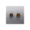 SIMON BASIC Gniazdo głośnikowe pojedyncze (moduł) przekrój przewodu 6mm² srebrny mat