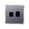SIMON BASIC Gniazdo HDMI + RJ45 kategorii 6 (moduł) stal inox
