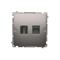 SIMON BASIC Gniazdo HDMI + RJ45 kategorii 6 (moduł) stal inox