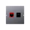 SIMON BASIC Gniazdo komputerowe RJ45 kat.5e + telefoniczne RJ12 stal inox